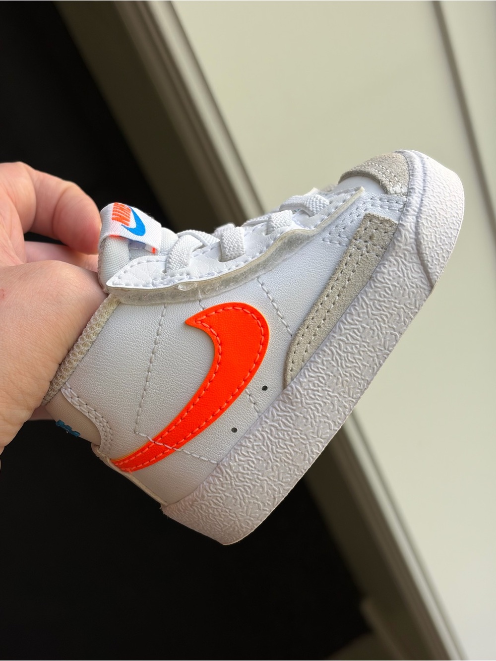 Toddler Nike Blazers with Bright Orange Swoosh